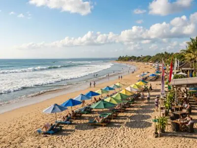 Legian Bali beach and coastal scene