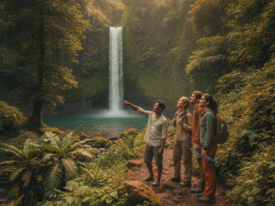Gitgit Waterfall Guided Trekking Tour — illustrative AI-generated image (Gemini)