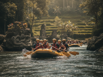 Ayung River White Water Rafting — illustrative AI-generated image (Gemini)