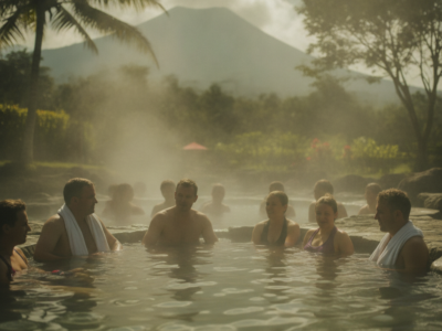 Batur Natural Hot Spring Relaxation — illustrative AI-generated image (Gemini)