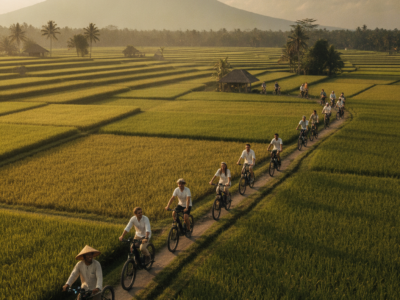 Jatiluwih Rice Terraces Guided E-Bike Cycling Tour — illustrative AI-generated image (Gemini)