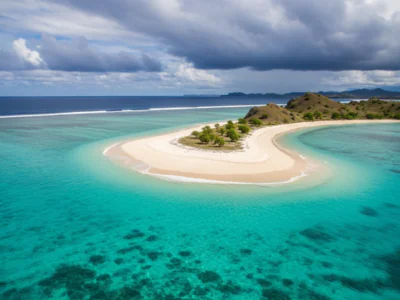 Taka Makassar sandbar with turquoise water in Komodo