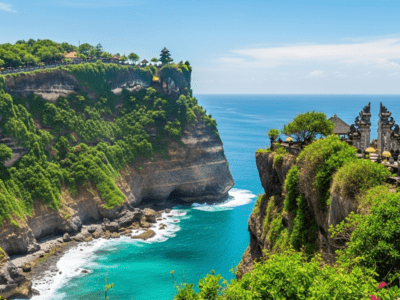 Ungasan Bali cliffs overlooking turquoise ocean